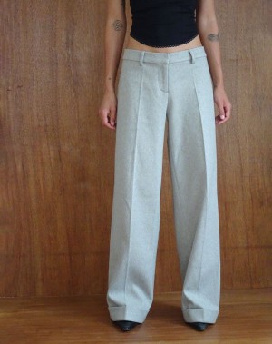 Women's Motel Rocks Abdel Faux Wool Tailored Trousers Grey | ONA412LR