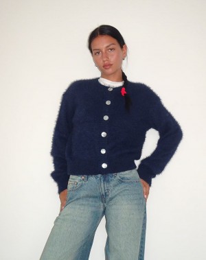 Women's Motel Rocks Audrina Cardigan Navy | YML585CZ