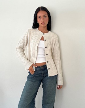 Women's Motel Rocks Bavana Cardigan White | GTE6589XH