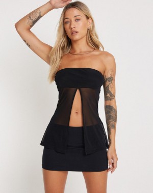 Women's Motel Rocks Bilarka Bandeau Black | YOB3140LC