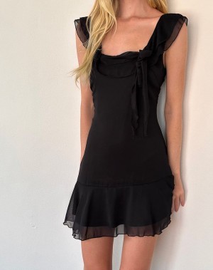 Women's Motel Rocks Binita Mini Dress Black | XXN458KD