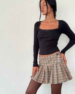 Women's Motel Rocks Casini Mini Skirts Black | EWE7126YM