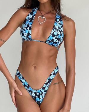 Women's Motel Rocks Farida Bikini Bottoms Blue | YJK2734ZB