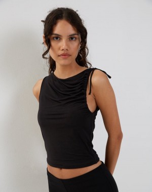 Women's Motel Rocks Hagne Top Vest Black | RTI2873JM