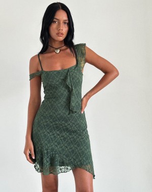 Women's Motel Rocks Jati Mini Dress Green | KOZ4275LQ