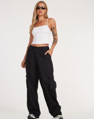 Women's Motel Rocks Jita Cargo Trousers Black | DFZ9662WU