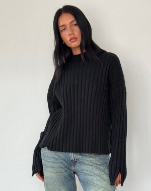 Women's Motel Rocks Judah Jumpers Black | ZCN507QM