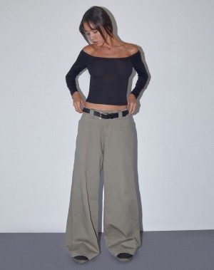 Women's Motel Rocks Kaomy Wide Leg Trousers Green | AZE7610AO