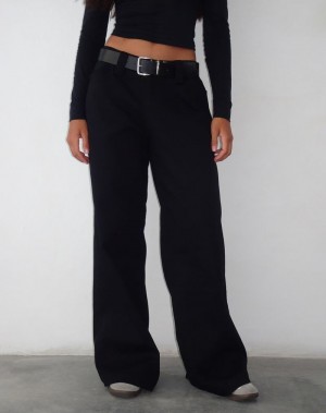 Women's Motel Rocks Kaomy Wide Leg Trousers Black | XIQ7112HE