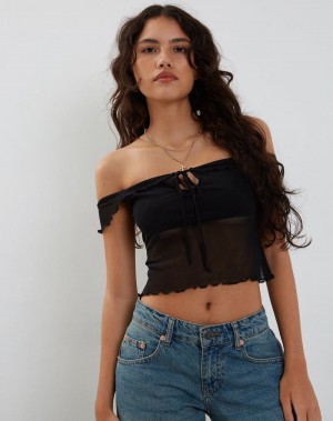 Women's Motel Rocks Nabil Bardot Vest Black | PAH794TO