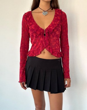 Women's Motel Rocks Noemi Cardigan Red | QKA2940TT