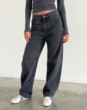 Women's Motel Rocks Parallel Jeans Black | XJZ838DT