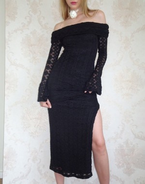 Women's Motel Rocks Philippa Maxi Dress Black | HVK6451HW