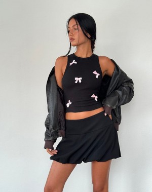 Women's Motel Rocks Rave Top Vest Black Pink | DHY543HV