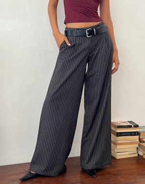 Women's Motel Rocks Sagawa Tailored Trousers Dark Grey | LOK4528WC