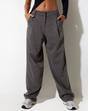 Women's Motel Rocks Sakaria Wide Leg Trousers Grey | BXJ784BI