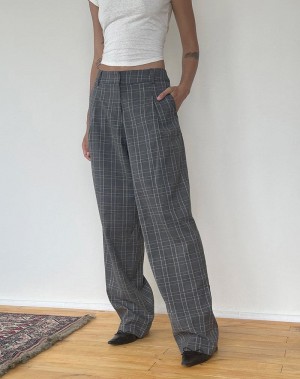 Women's Motel Rocks Sakaria Wide Leg Trousers Grey | MJN8992GF