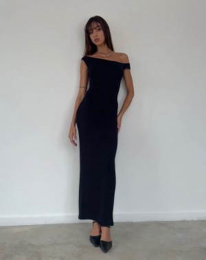 Women's Motel Rocks Tehyun Maxi Dress Black | QGZ8023TG