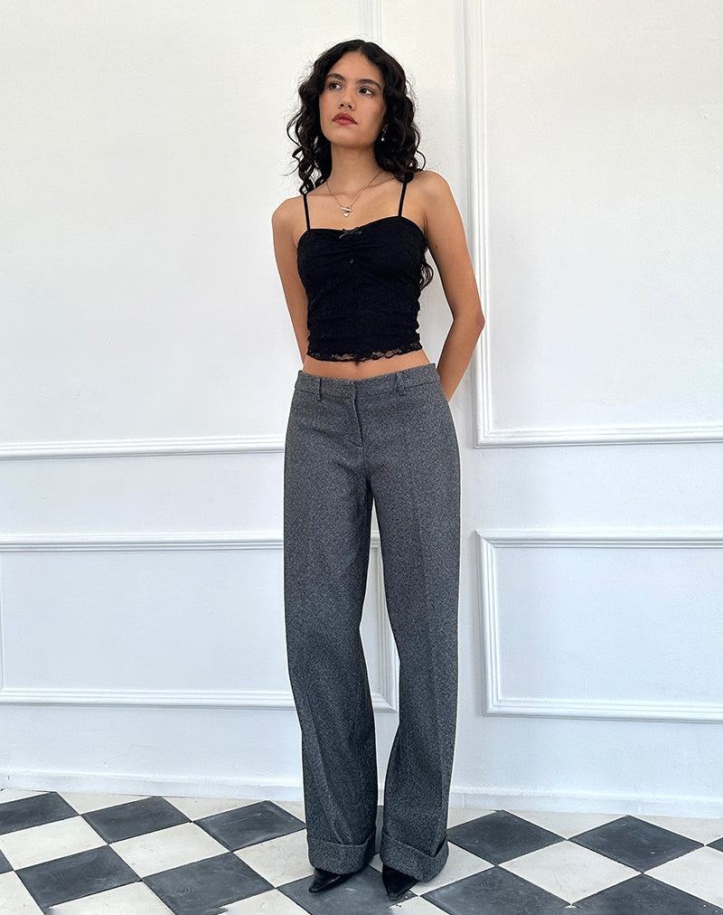 Women's Motel Rocks Abdel Faux Wool Tailored Trousers Grey | NSJ3144FX