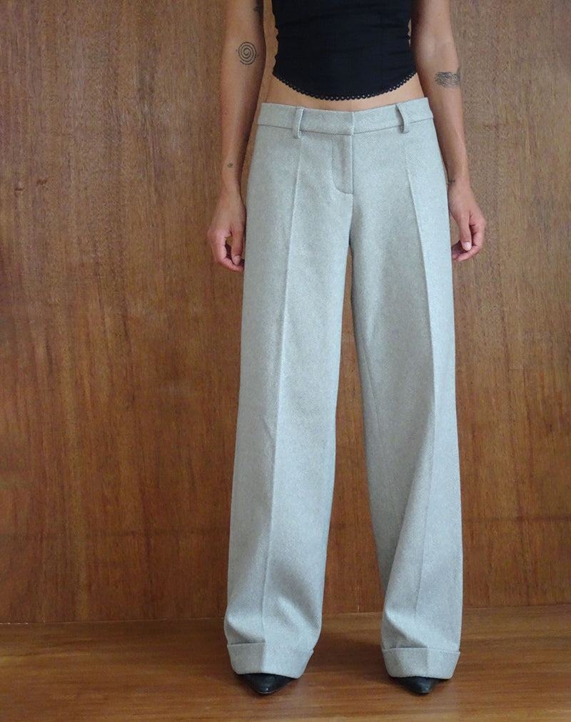 Women\'s Motel Rocks Abdel Faux Wool Tailored Trousers Grey | ONA412LR