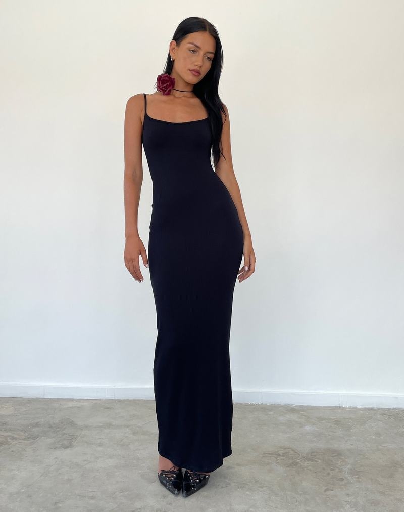 Women's Motel Rocks Cantha Strappy Maxi Dress Black | ZNQ8149UP