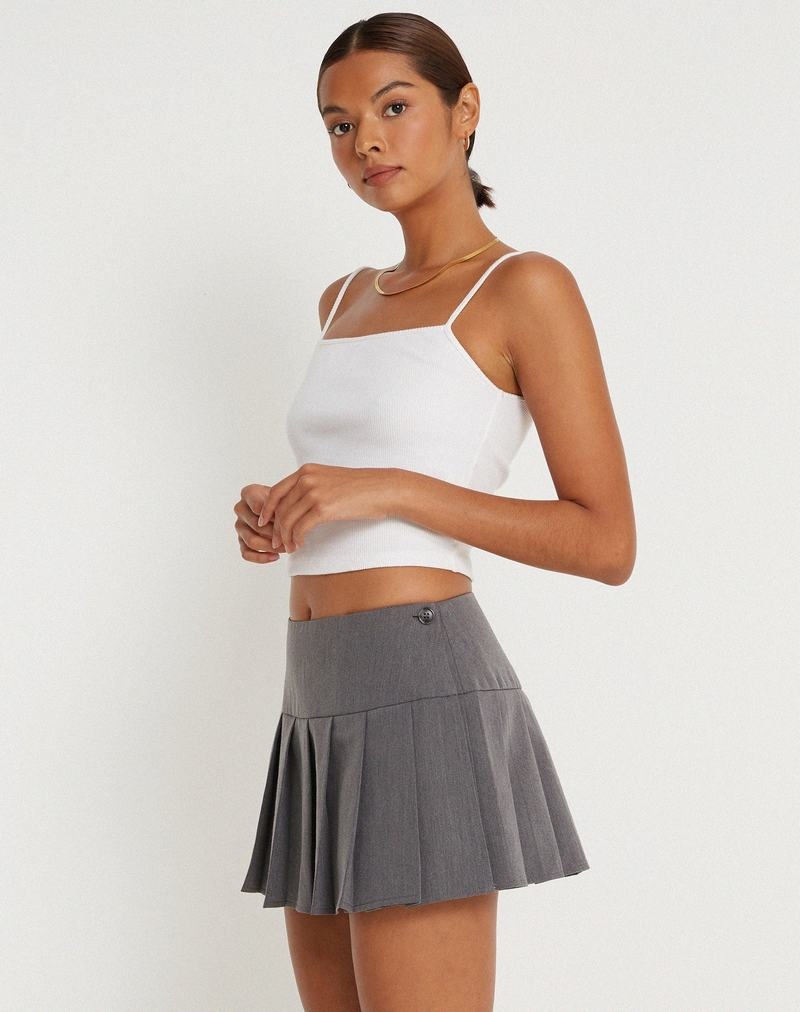 Women's Motel Rocks Casini Pleated Micro Skirts Grey | VMM1695VZ