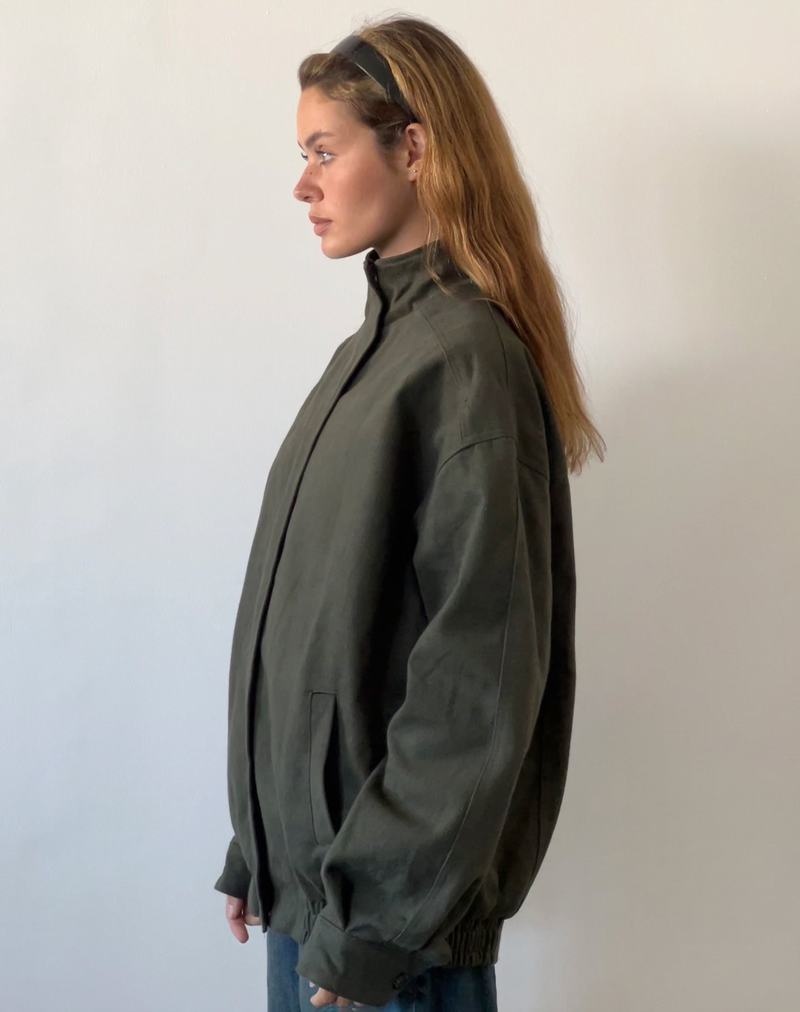 Women's Motel Rocks Cavine Bomber Jackets Green | BCT537CM