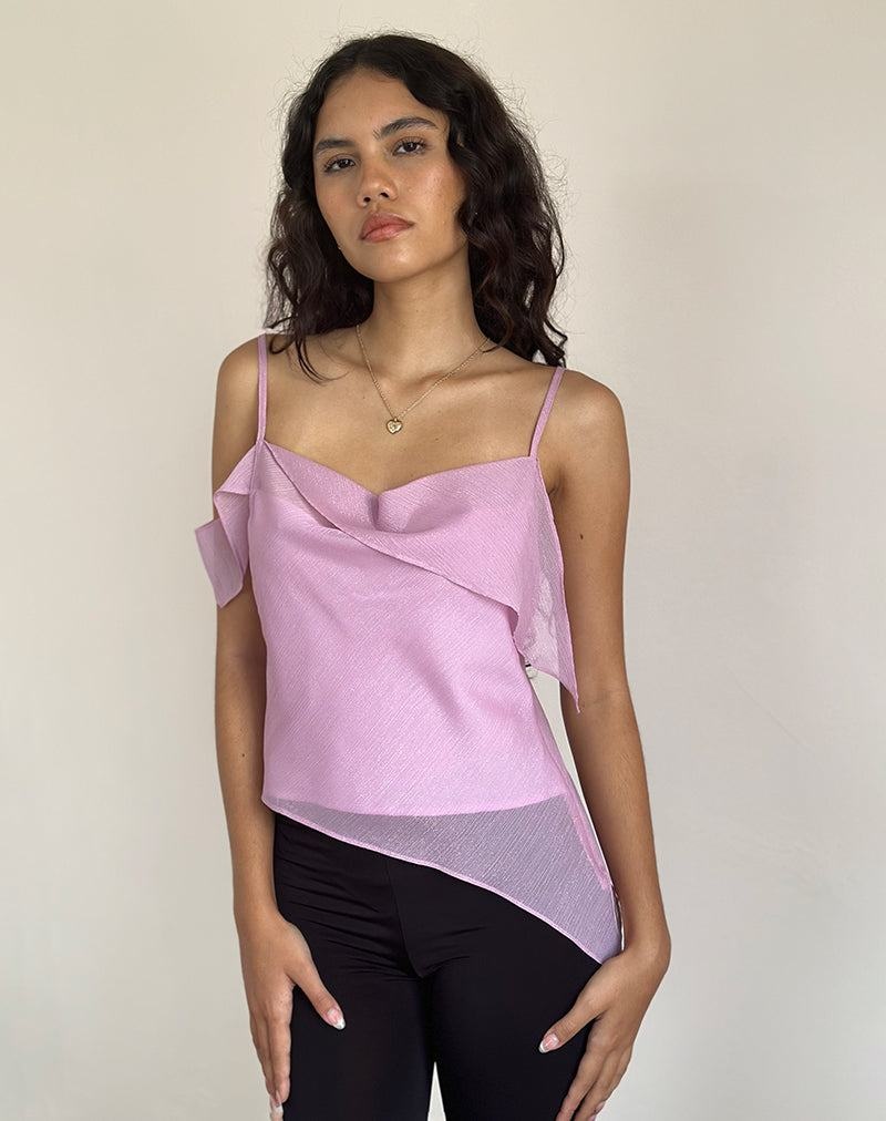 Women's Motel Rocks Davila Chiffon Tank Top Pink | XSA6032GV