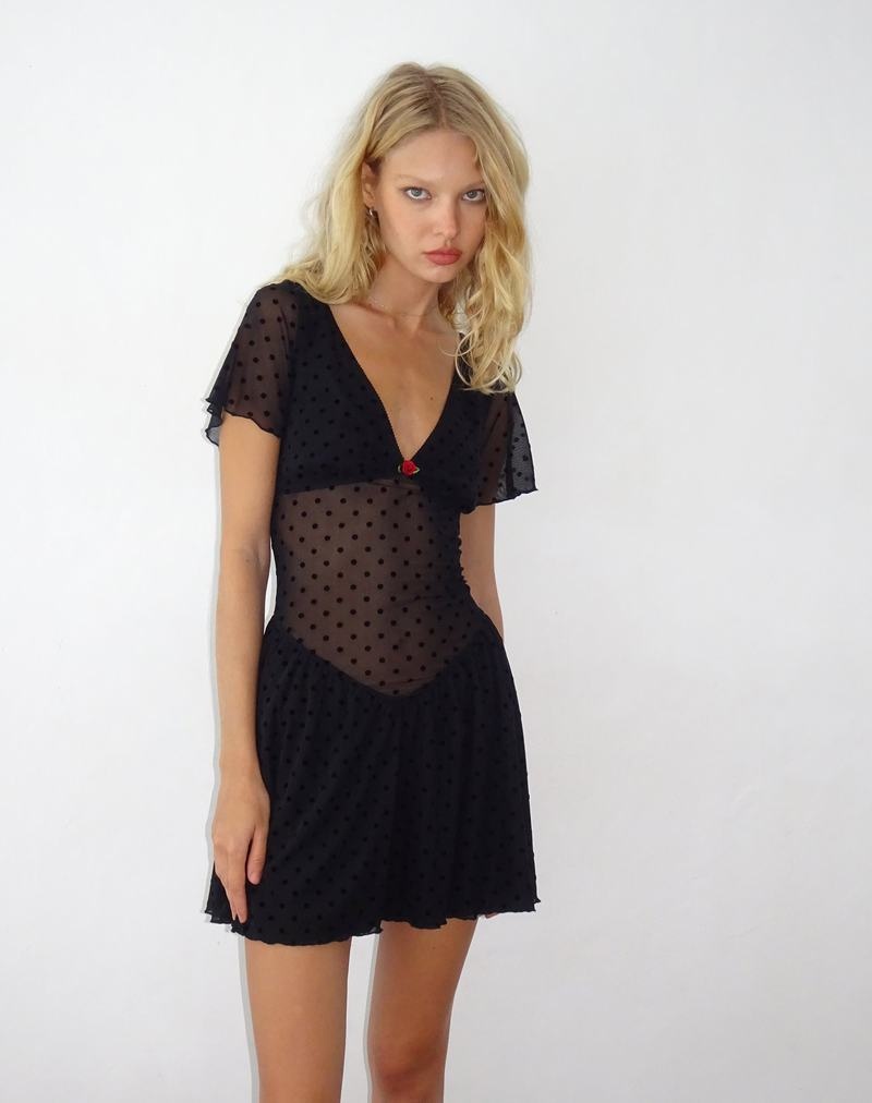 Women's Motel Rocks Geni Mini Dress Black | VGS8455KY