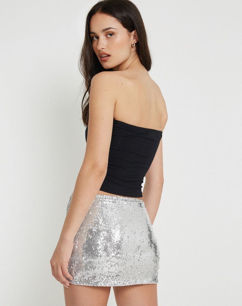 Women's Motel Rocks Guida Mini Skirts Silver | OOE8378NO