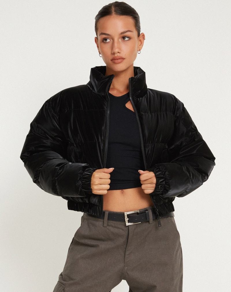 Women's Motel Rocks Guntur Puffa Jackets Black | PWN299NS