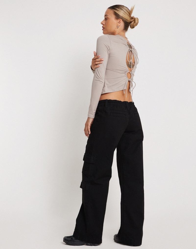 Women's Motel Rocks Hansa Cargo Trousers Black | XUX7081LD