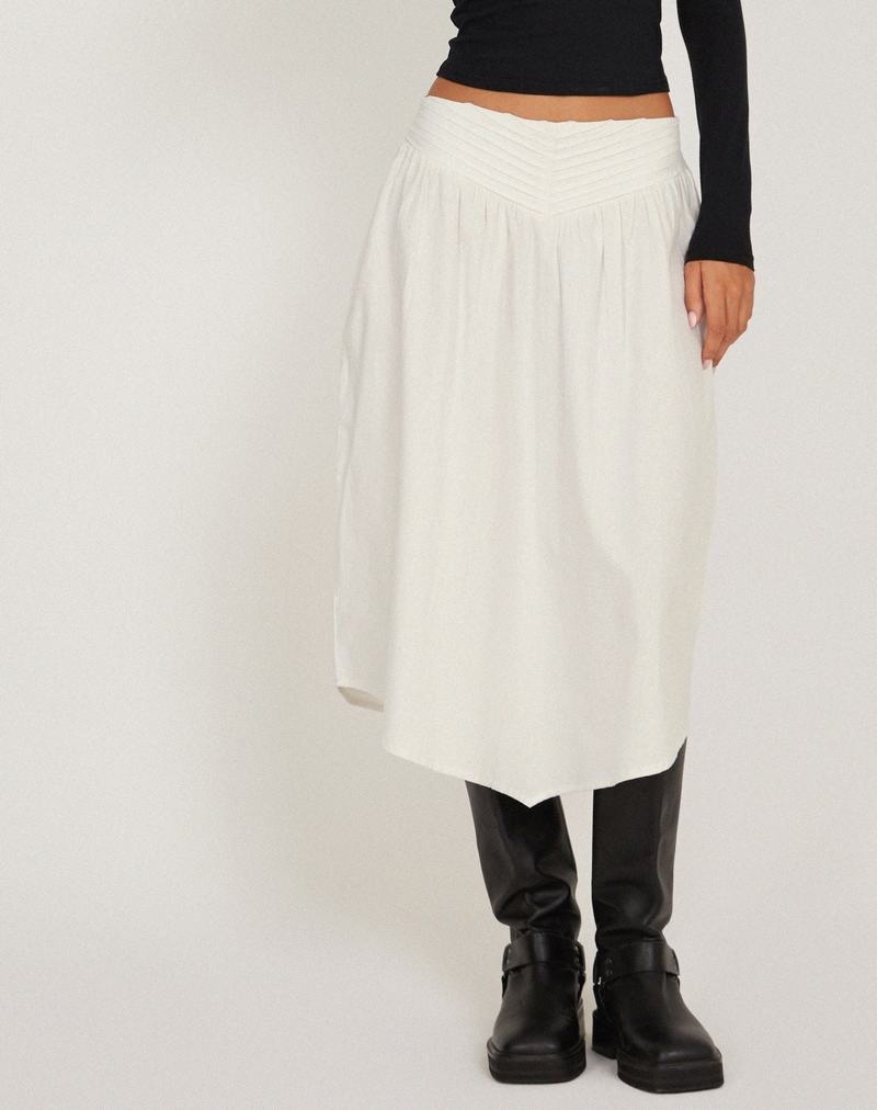 Women's Motel Rocks India Midi Skirts White | QBJ163MY