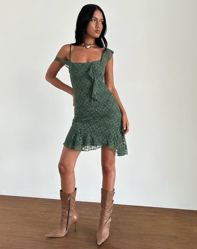 Women's Motel Rocks Jati Mini Dress Green | KOZ4275LQ