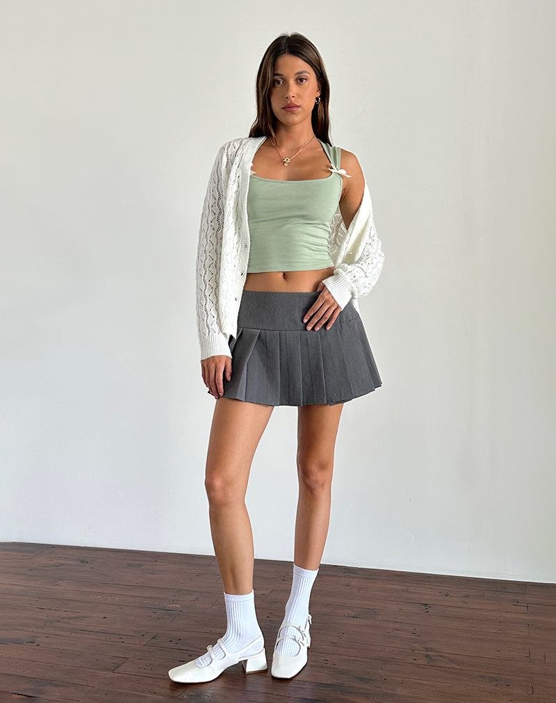 Women's Motel Rocks Jiniso Cropped Tops Green White | MJV4222GP