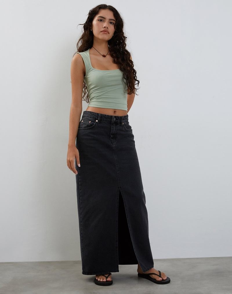 Women's Motel Rocks Jinsu Cropped Tops Green | JOI5428HC