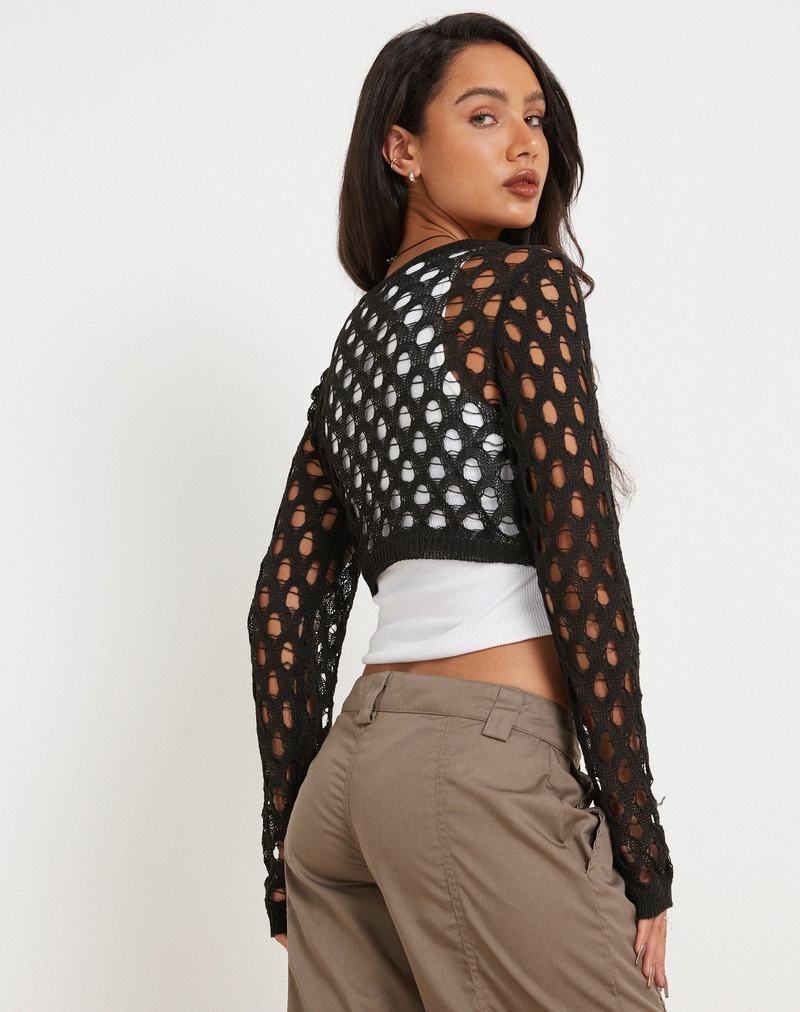 Women's Motel Rocks Kansaya Cropped Tops Black | TMU5043CG