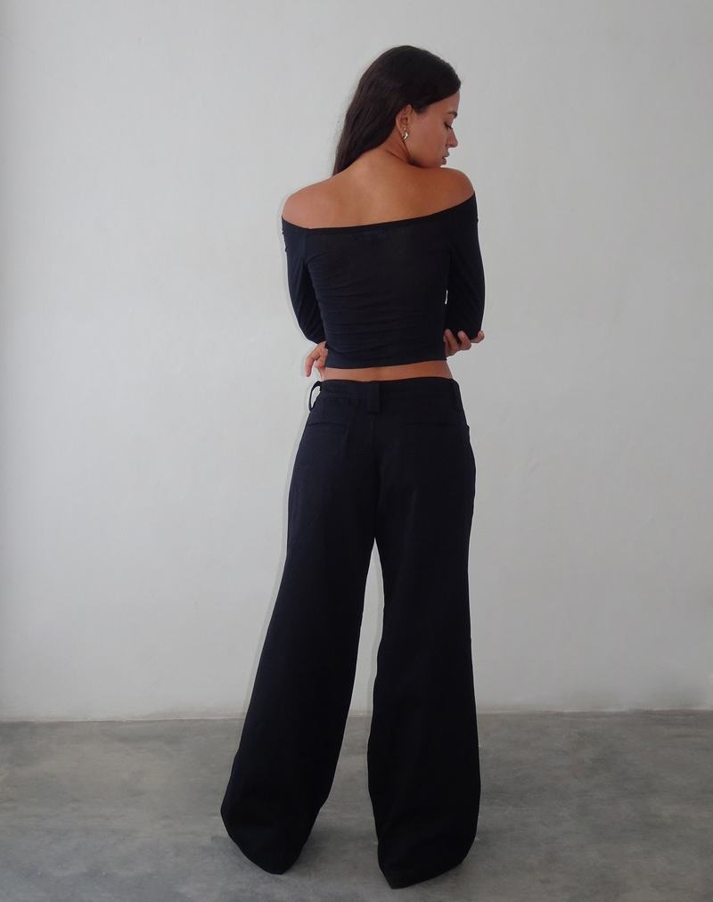 Women's Motel Rocks Kaomy Wide Leg Trousers Black | XIQ7112HE