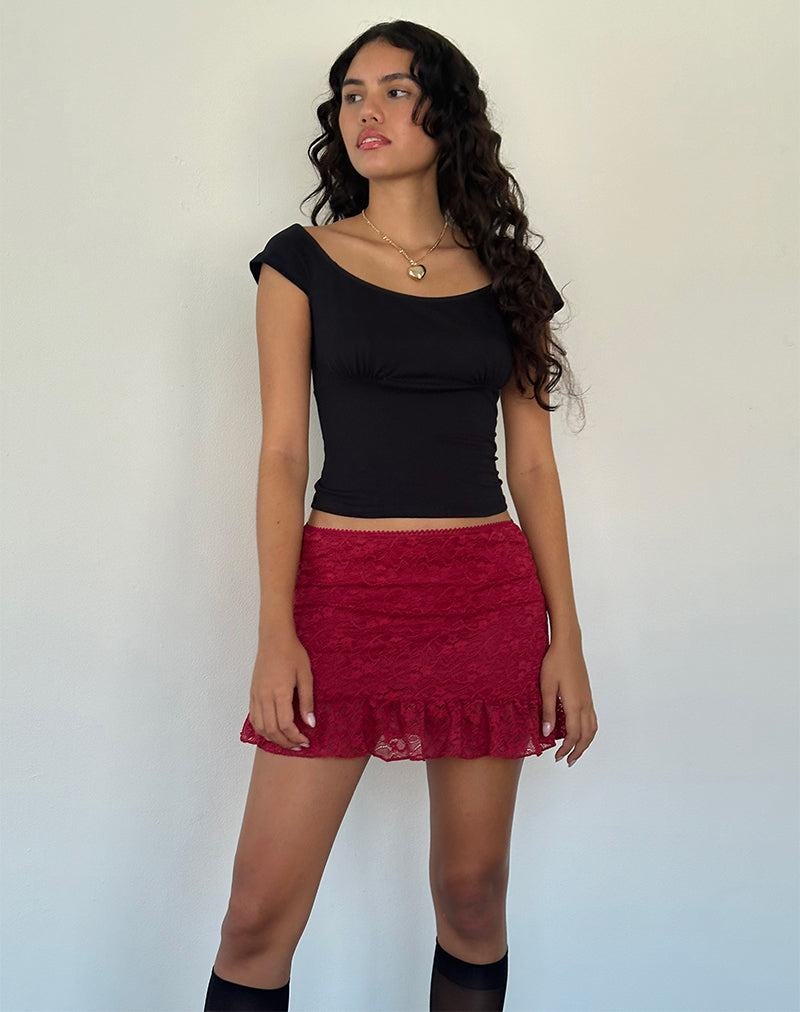 Women's Motel Rocks Krecia Mini Skirts Dark Red | HUI1055ZZ