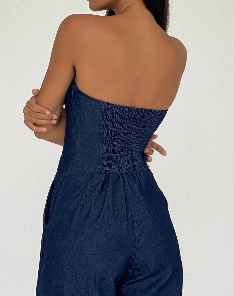 Women's Motel Rocks Kyaria Jumpsuit Dark Blue | QMZ8651OO