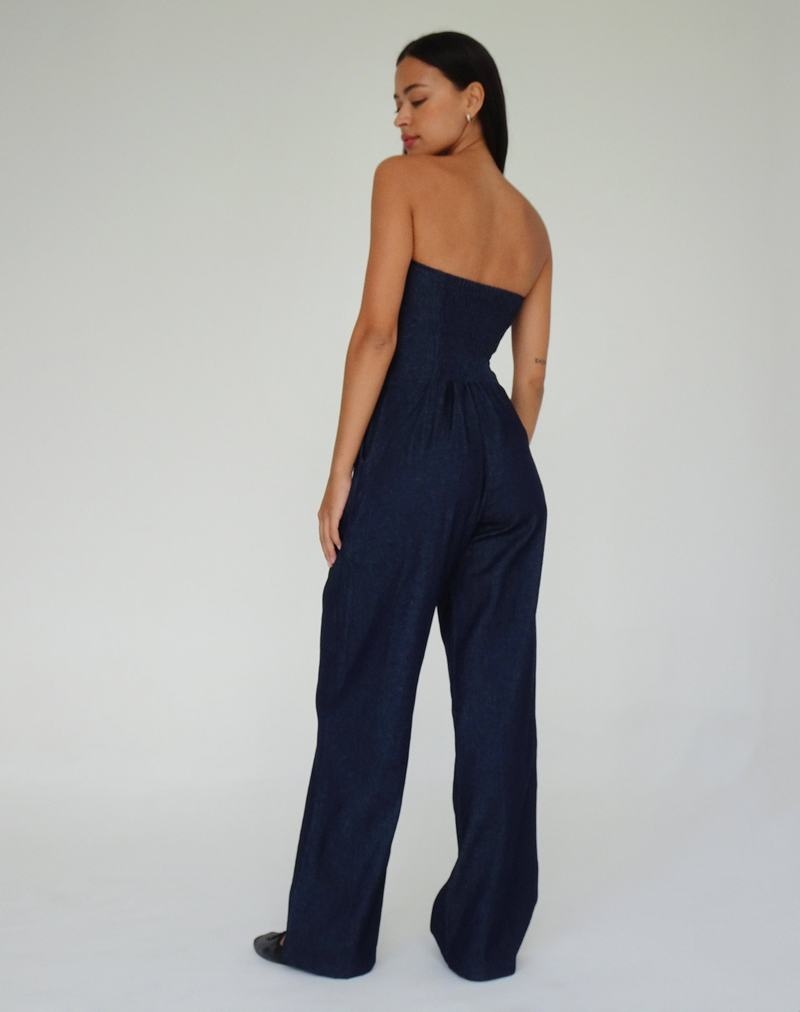 Women's Motel Rocks Kyaria Jumpsuit Dark Blue | QMZ8651OO