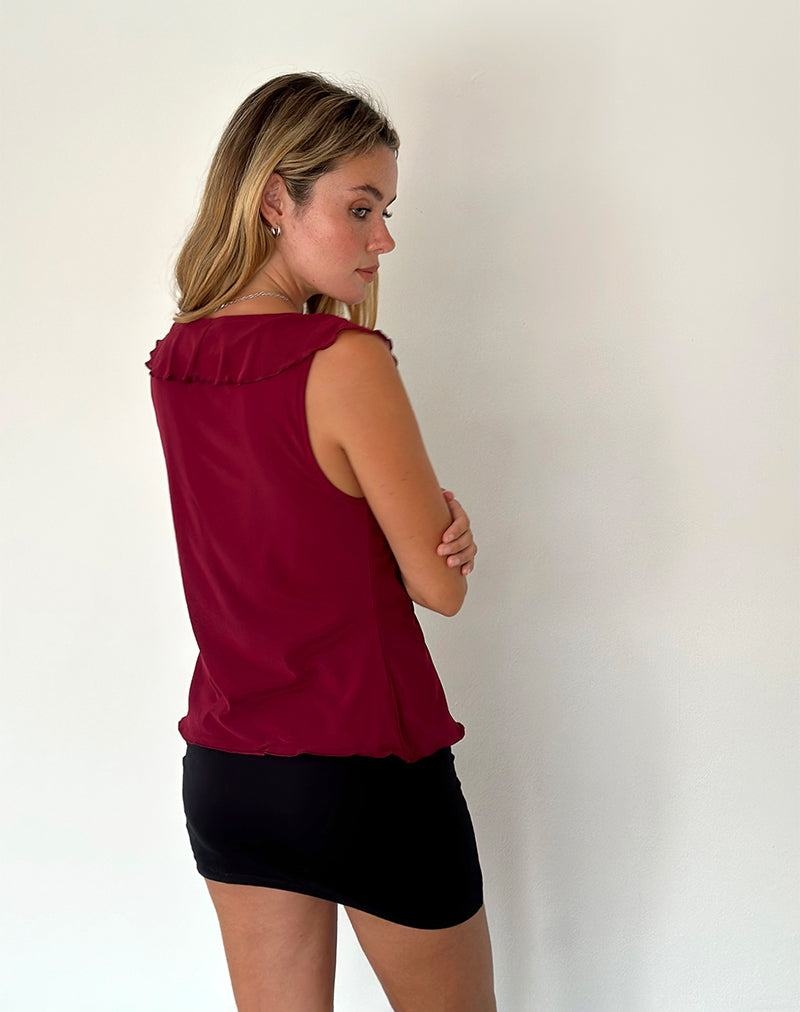 Women's Motel Rocks Leviosa Butterfly Vest Dark Red | QBI9752SX