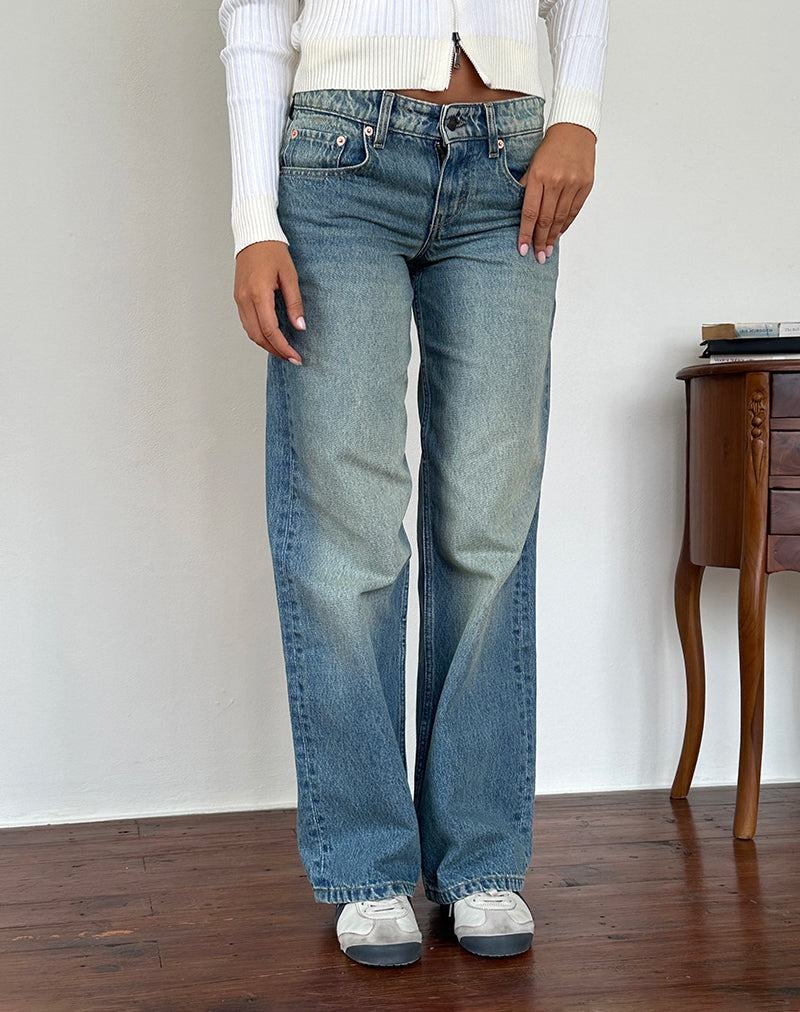 Women's Motel Rocks Low Rise Parallel Jeans Green | JOL7454BK