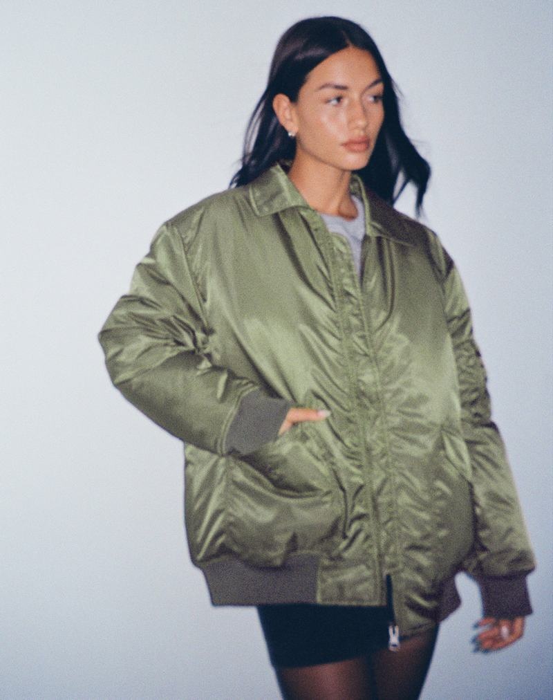 Women's Motel Rocks Manik Jackets Khaki Green | GQT6545IB