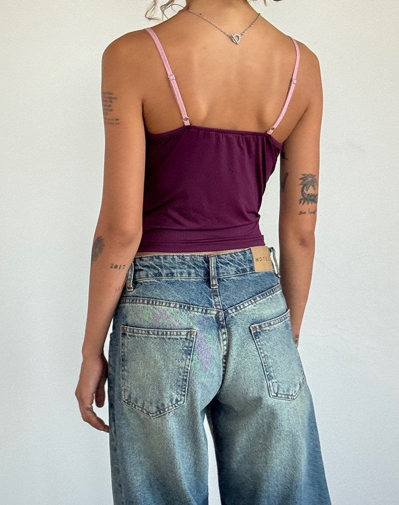 Women's Motel Rocks Marjorie Strappy Vest Purple | WGQ9954NS