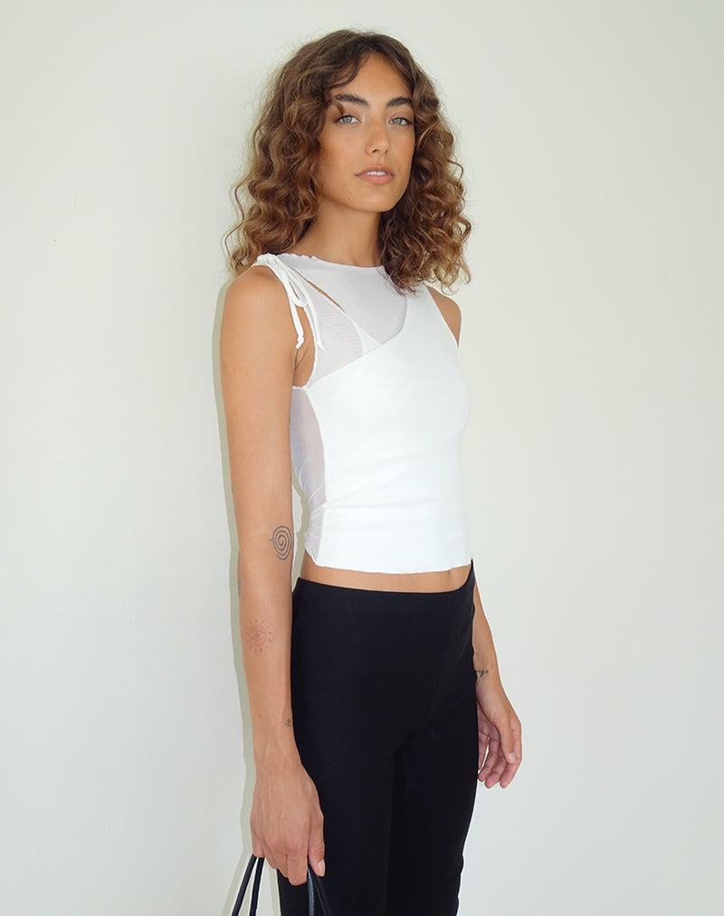 Women's Motel Rocks Moni Top Vest White | WXL4511PG