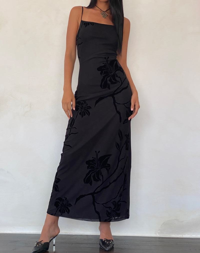 Women's Motel Rocks Nodu Maxi Dress Black | PGB7837UB