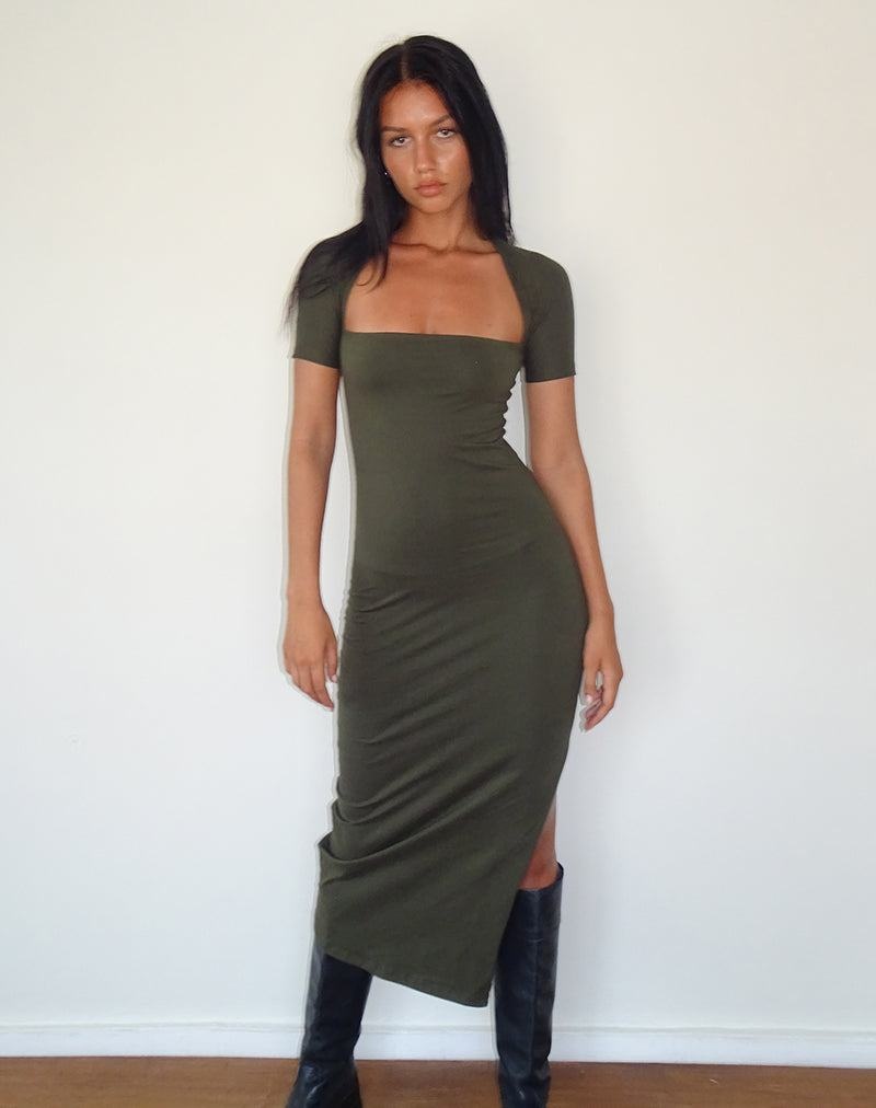 Women's Motel Rocks Quala Midi Dress Green | QJZ8353WU