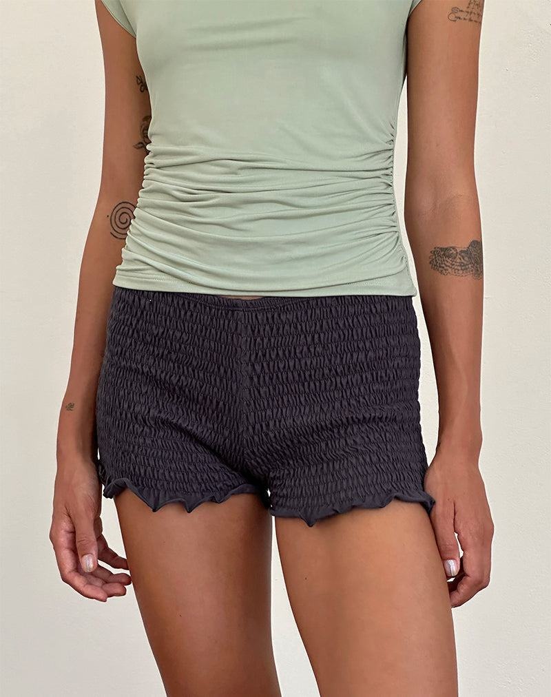 Women's Motel Rocks Ritala Shirred Shorts Green Grey | DPG788ET