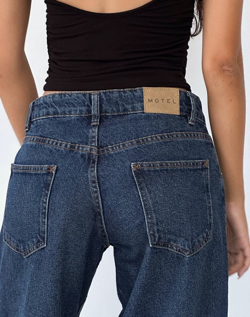 Women's Motel Rocks Roomy Extra Wide Low Rise Jeans Dark Blue | DGA995DT